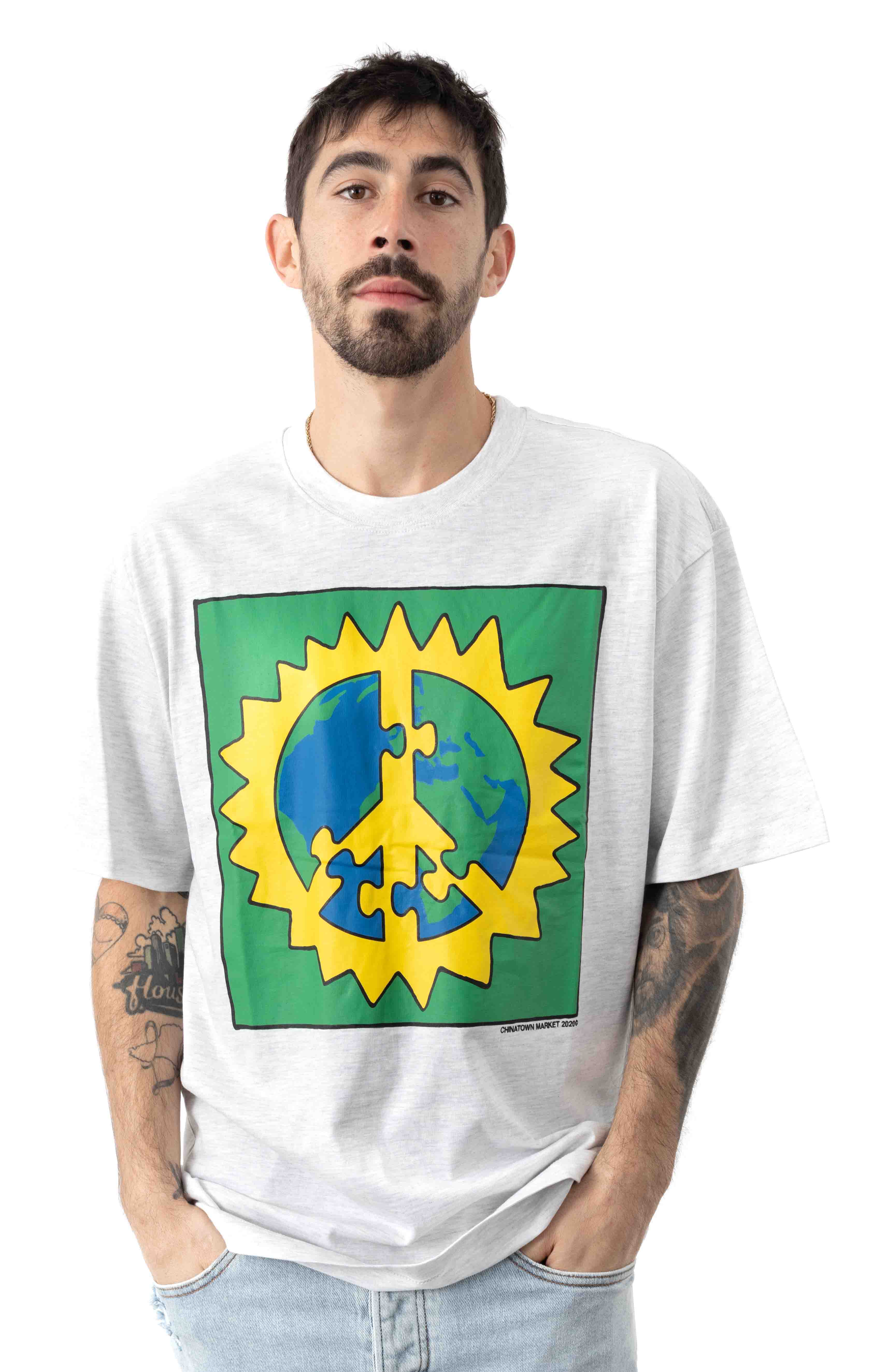 Peace It T-Shirt - Ash Grey